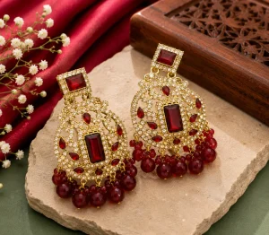 Ruby Red Earrings